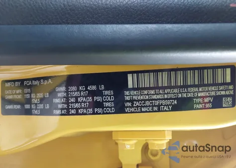 2015 Jeep Renegade Trailhawk из США, поврежденный, VIN ZACCJBCT0FPB59724